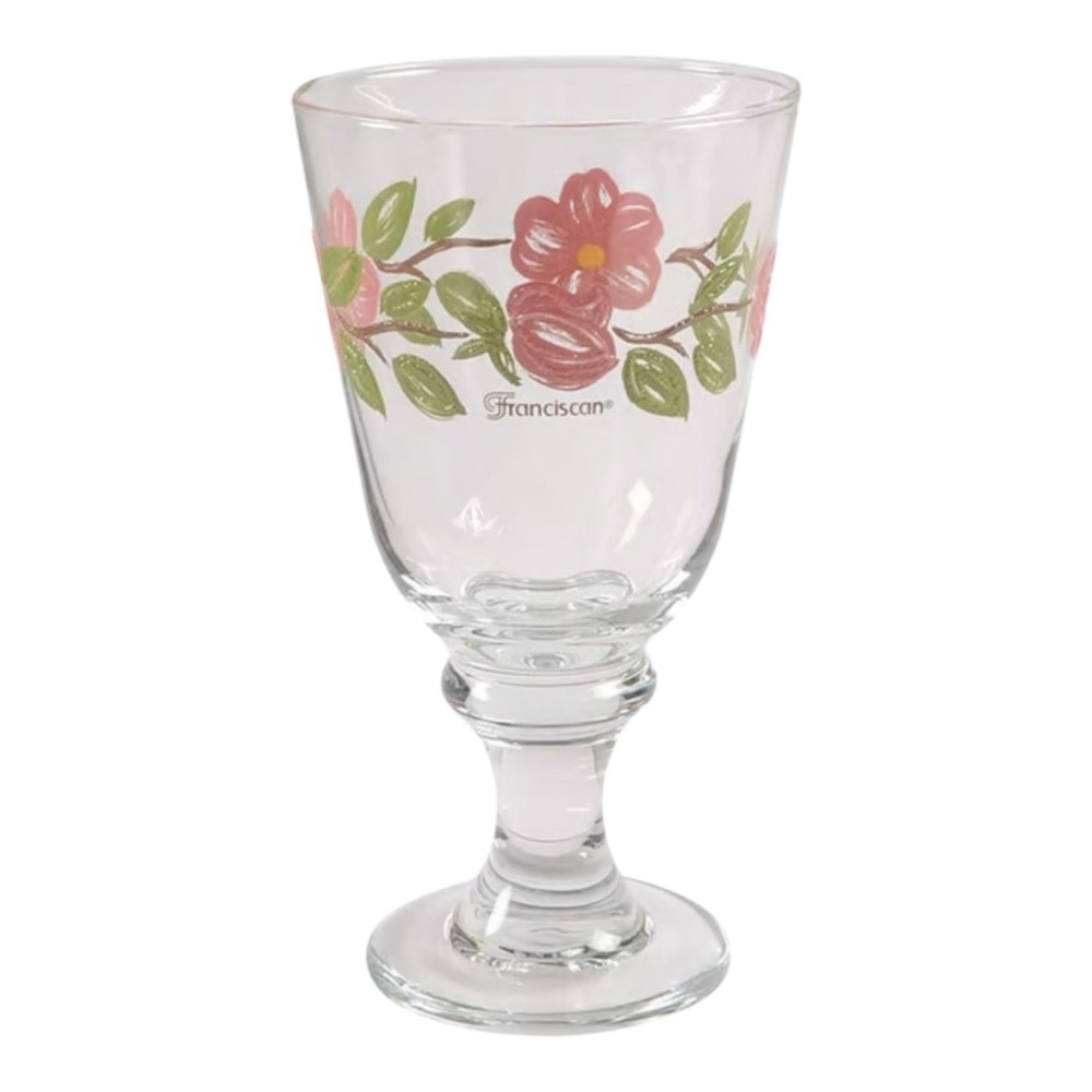 Franciscan Desert Rose 7" Footed Water/Wine Goblets Drinking Glass New Shape
